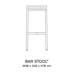 tabouret de bar - Palissade gris - HAY