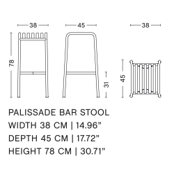 Barstool - Palissade grey - HAY