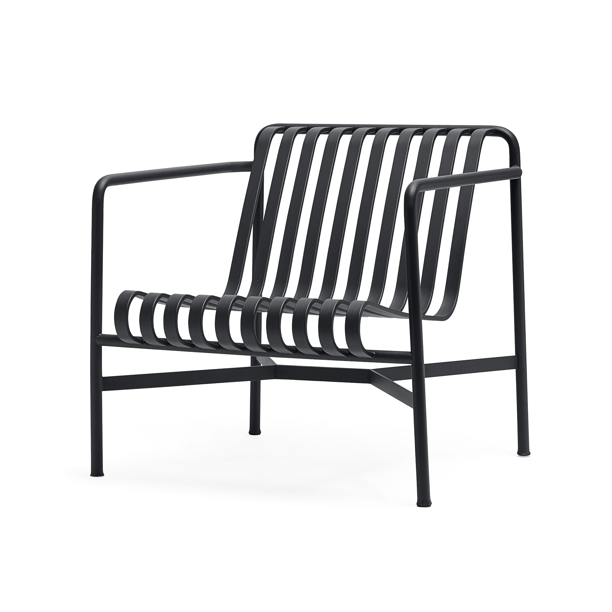 Lounge chair low - Palissade anthracite - HAY