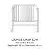 Lounge chair low - Palissade galvanised - HAY