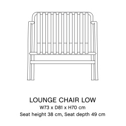 Lounge chair low - Palissade grey - HAY