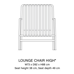 Lounge chair high - Palissade anthracite - HAY