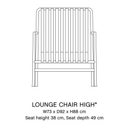 Lounge chair high - Palissade grey - HAY