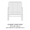 Lounge chair high - Palissade grey - HAY