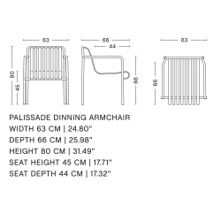 fauteuil de table - Palissade galvanisé - HAY