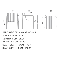 Dining armchair - Palissade olive - HAY