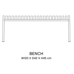 Bench - Palissade grey - HAY