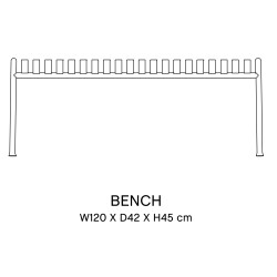 banc - Palissade galvanisé - HAY