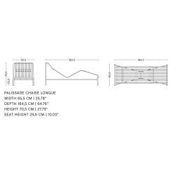 HAY – Palissade chaise longue, galvanised