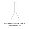 65 x 65 cm cone table - Palissade olive - HAY