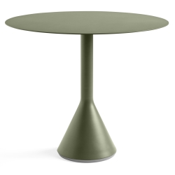 Ø90 cm cone table - Palissade olive - HAY