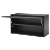 Cabinet porte flip - frêne teinté noir - L78xP30xH42 cm - String Furniture