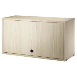 Cabinet porte flip - frêne - L78xP30xH42 cm - String Furniture