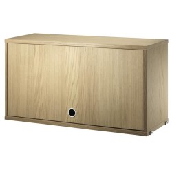 Cabinet porte flip - chêne - L78xP30xH42 cm - String Furniture