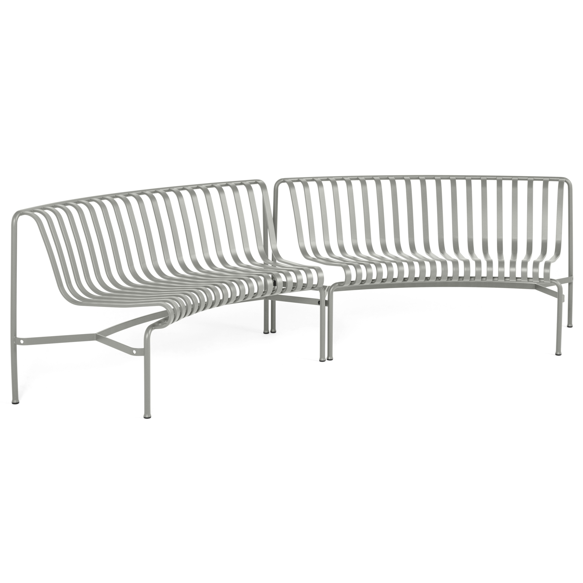 set of 2 dining benches in in - Palissade park grey - HAY