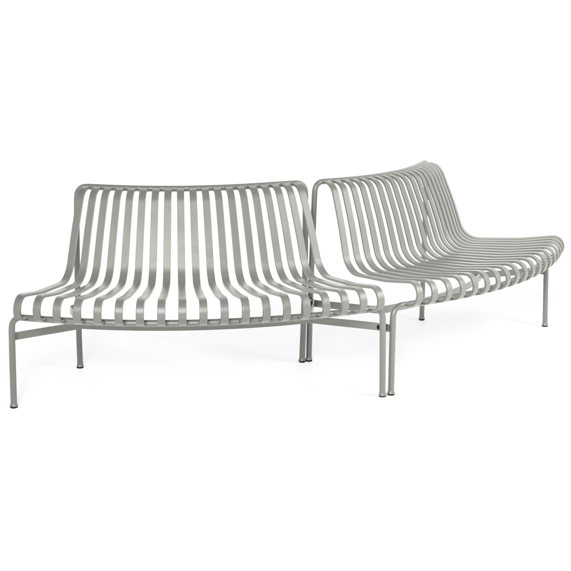 set of 2 dining benches out out - Palissade park grey - HAY