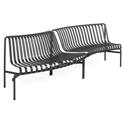 set of 2 dining benches in out - Palissade park anthracite - HAY