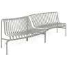 set of 2 dining benches in out - Palissade park grey - HAY