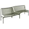 set of 2 dining benches in out - Palissade park olive - HAY