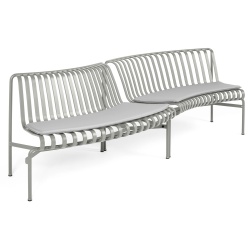 dining benches in out - 2 cushions - Palissade Park - HAY