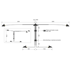 Sconce 5 rotating arms