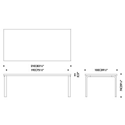 210x100cm - table 86 - Artek