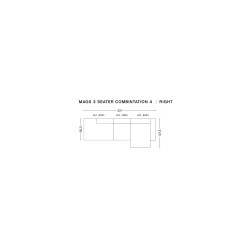 Hallingdal 407 - Mags 3 pl. –  Comb. 4 droit - HAY