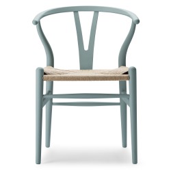 Carl Hansen & Søn – Chaise CH24 Soft Color Ilse Crawford, pewter et corde de papier naturelle