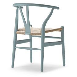 Carl Hansen & Søn – Chaise CH24 Soft Color Ilse Crawford, pewter et corde de papier naturelle