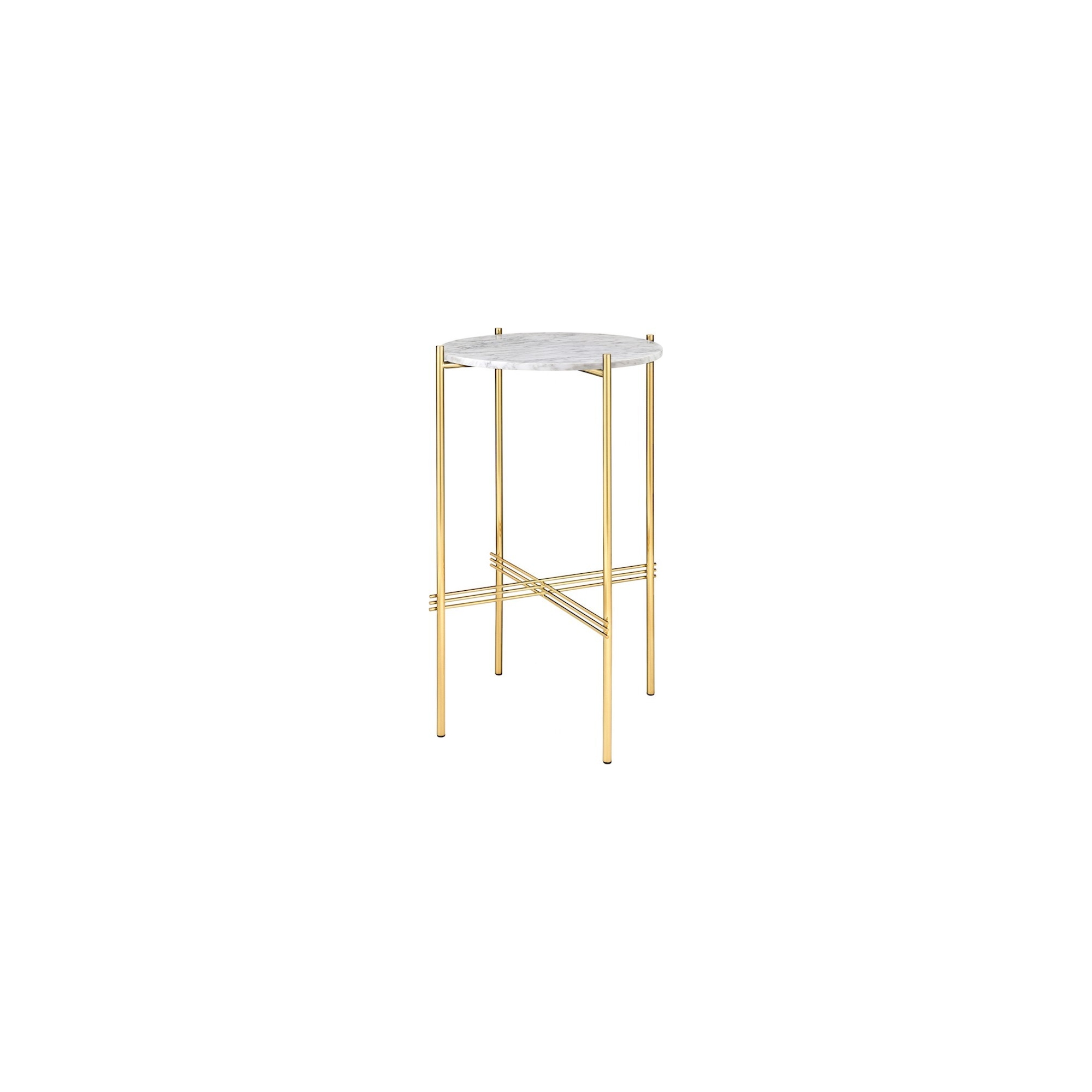 Ø40xH70cm - marbre blanc - base laiton - console ronde TS - Gubi