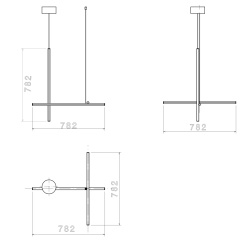 suspension Coordinates S1 CL III – anodisé champagne (F1842044) - Flos