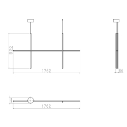 Coordinates S2 pendant – anodized champagne – Flos (F1862044)