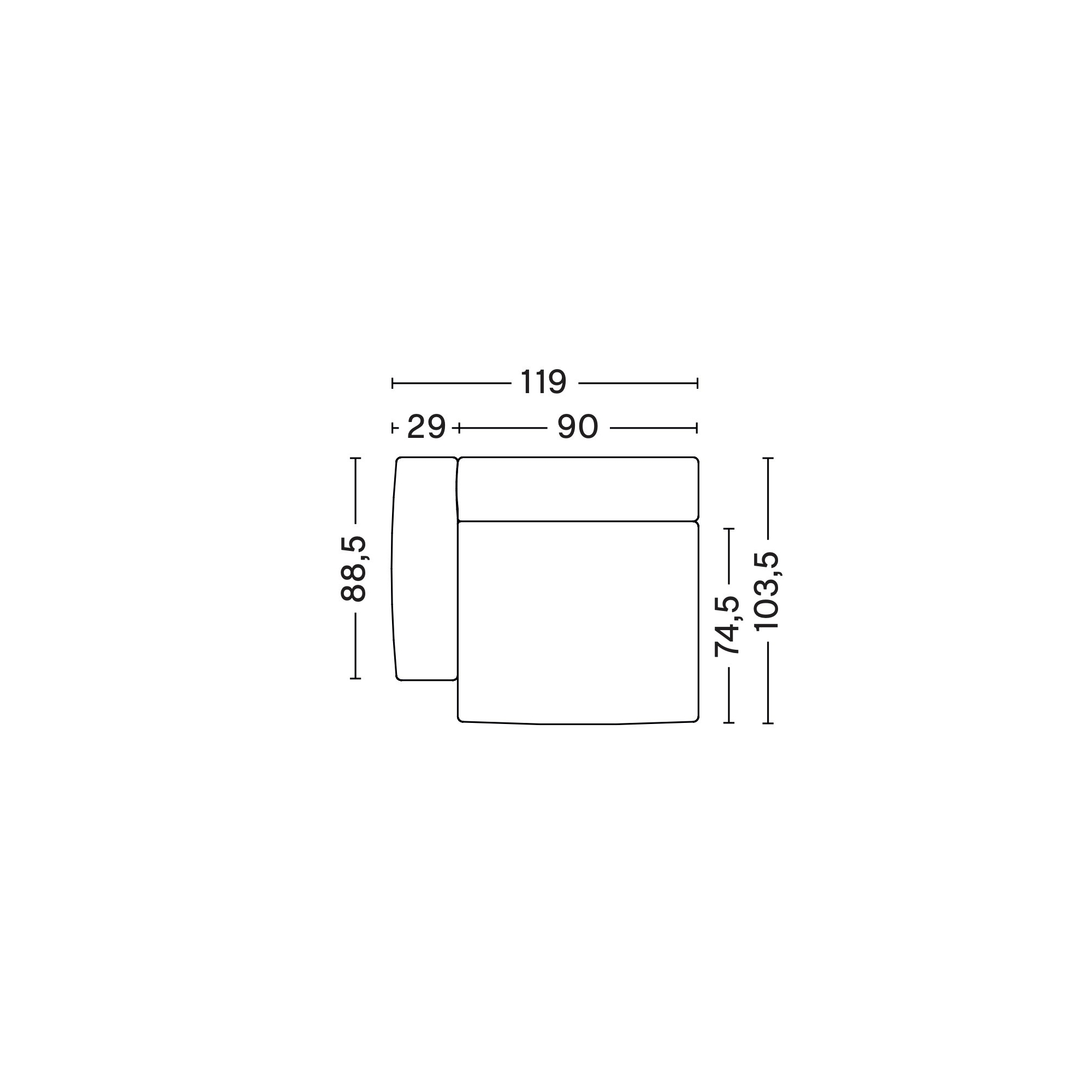 S1964 – Mags Soft Low - canapé modulable HAY - HAY