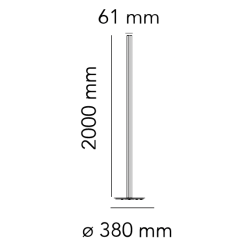 Coordinates F floor lamp – anodized  champagne – Flos (F1801044)