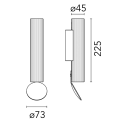 Flauta H22,5cm – Riga, white - indoor - Flos