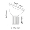 Taccia PMMA - argent anodisé (F6607004) - Flos