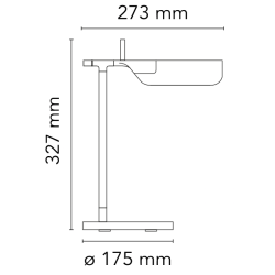 lampe de table Tab T – vert foncé (F6563031) - Flos