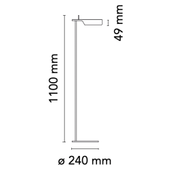 lampadaire Tab F – vert foncé (F6564031) - Flos