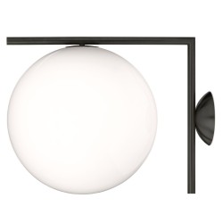 IC C/W2 wall / ceiling lamp - black (F3179030) - Flos