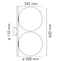 ÉPUISÉ - laiton - IC W2 double - Flos