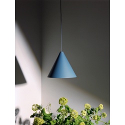 String Light pendant – blue cone / touch dimmer – Flos