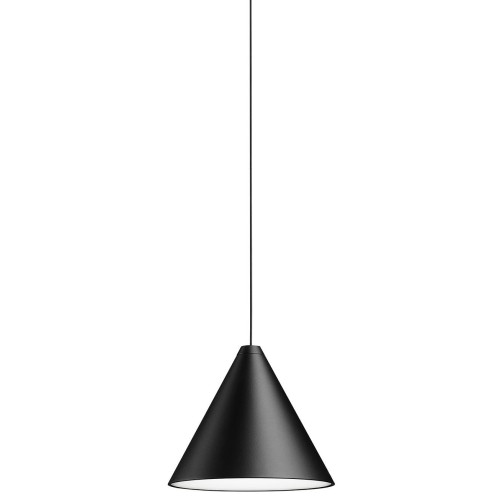 suspension String Light – cône noir / contrôle par application – Flos