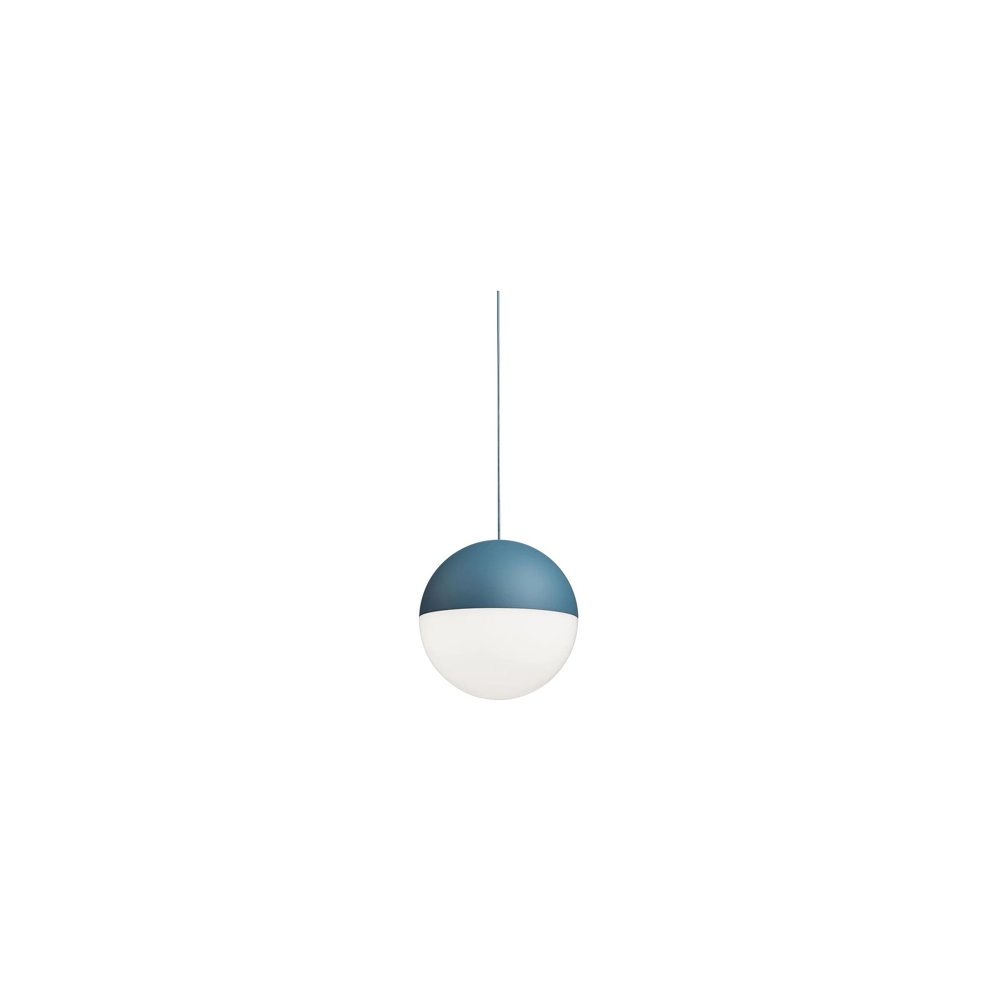 String Light pendant – blue sphere / touch dimmer – Flos