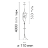 Parentesi D white - with dimmer (F5600009) - Flos