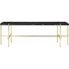 black marble - brass base - TS rectangular console - Gubi