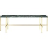 green marble - brass base - TS rectangular console - Gubi