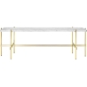 marbre blanc - base laiton - console rectangulaire TS - Gubi