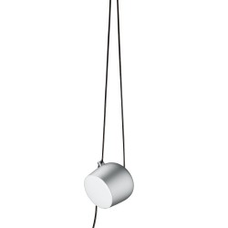 SOLD OUT - H14.9xØ17cm - light silver anodized - Aim small - Flos