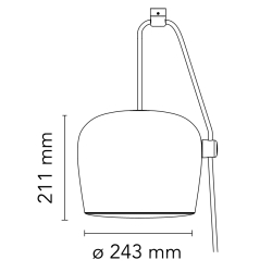 ÉPUISÉ H21xØ24,3cm - ivy anodisé - Aim - Flos