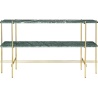 green marble - 2 trays - brass base - TS rectangular console - Gubi